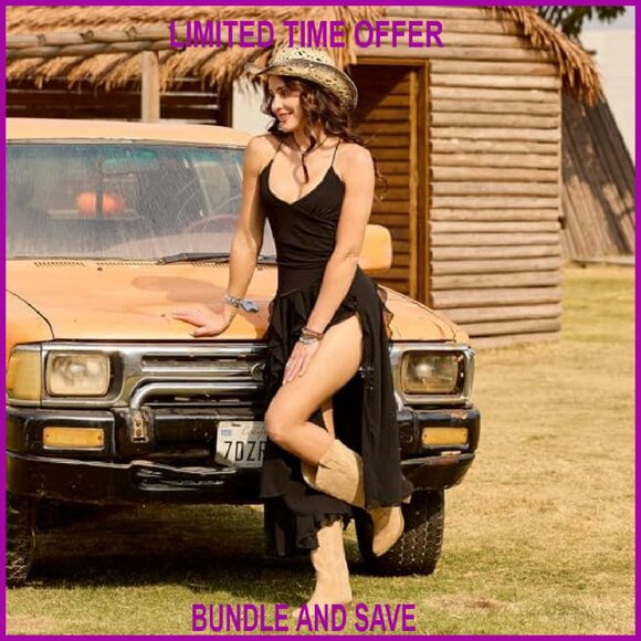 Suede Cowboy Boots Women Chunky Heel Pointed Toe Mid Calf Western - Picture 4 of 8